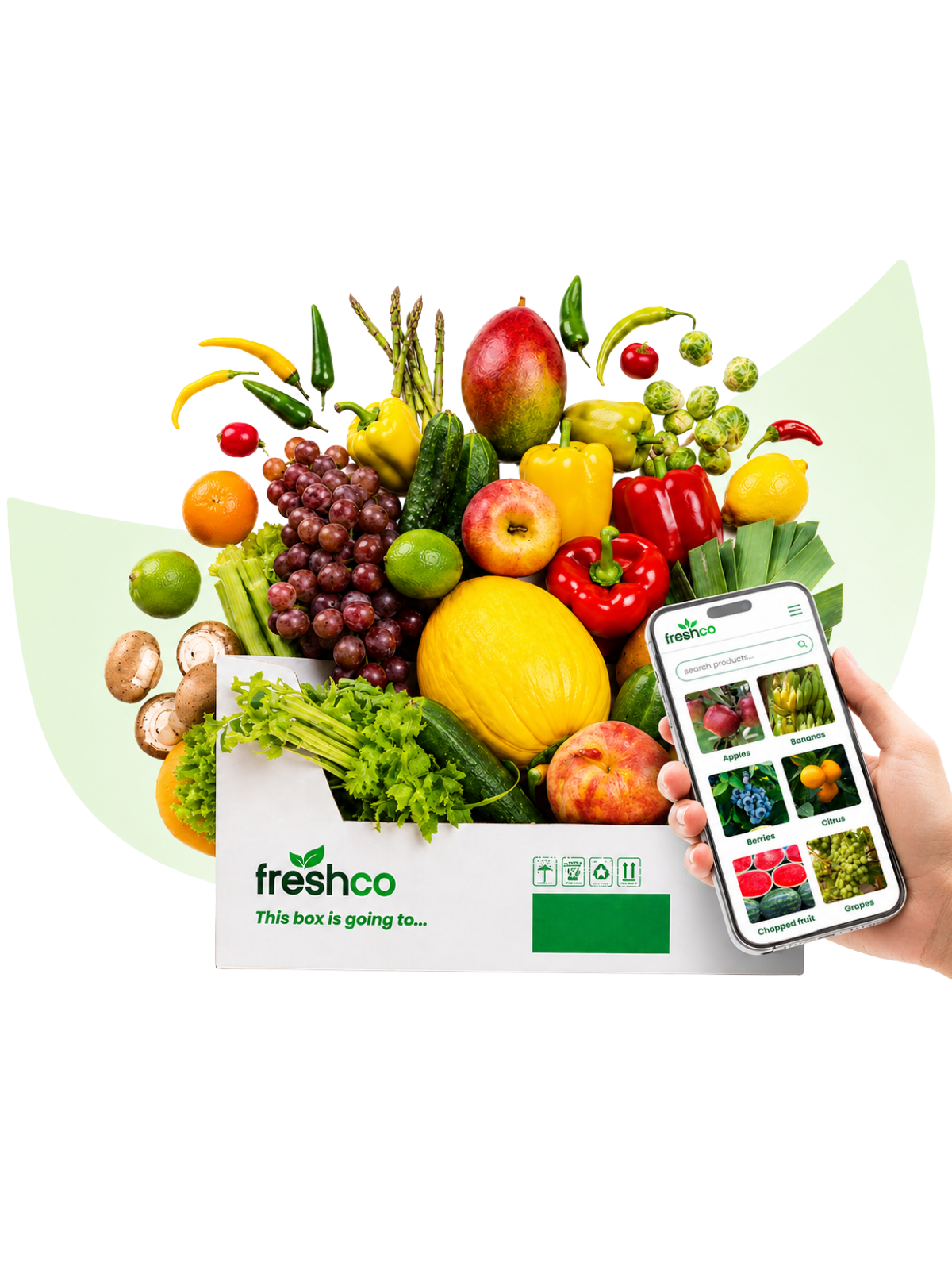 Freshco produce box and mobile app ordering